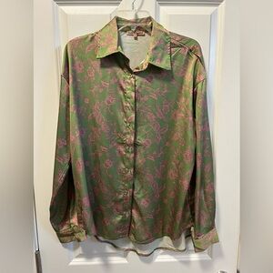 Bailie Rose print silky blouse